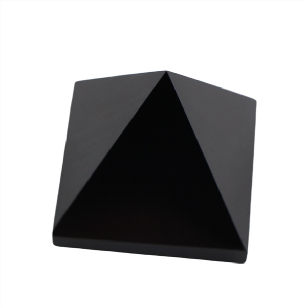 Black Obsidian Stone Pyramid-ToShay.org