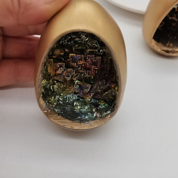 Gold Bismuth Geode Cave Egg-ToShay.org