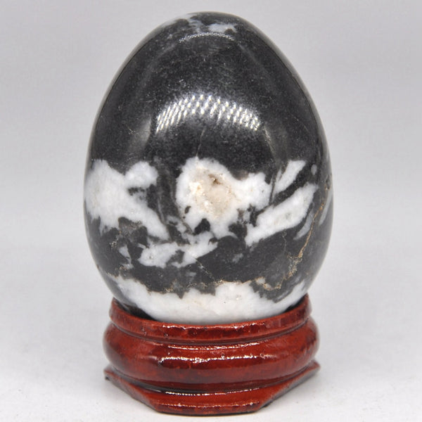 Black White Zebra Stone Egg-ToShay.org