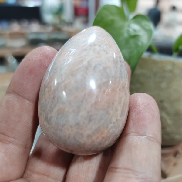 Blue Moonstone Crystal Egg-ToShay.org
