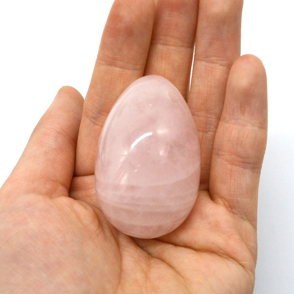 Pink Rose Quartz Drilled Egg Set-ToShay.org