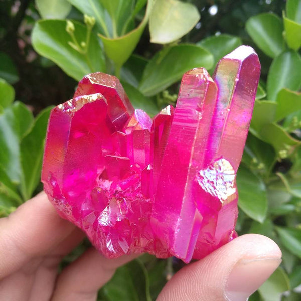 Pink Angel Aura Crystal Cluster-ToShay.org