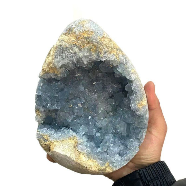 Blue Celestite Geode Quartz Clusters-ToShay.org