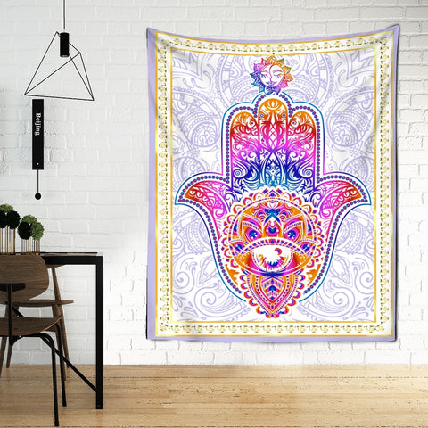Hamsa Hand Mandala Tapestry-ToShay.org