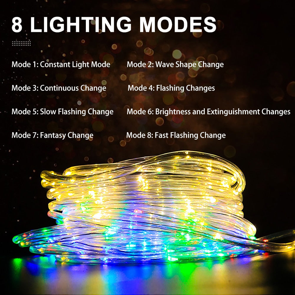 Solar Garden Garland Rope Light-ToShay.org