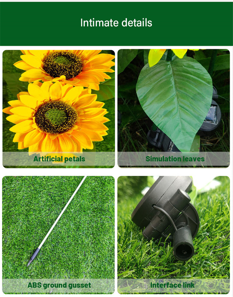 Solar Sunflower Garden Lights-ToShay.org