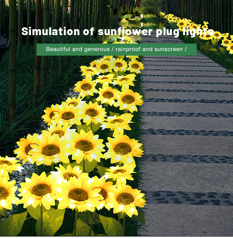 Solar Sunflower Garden Lights-ToShay.org