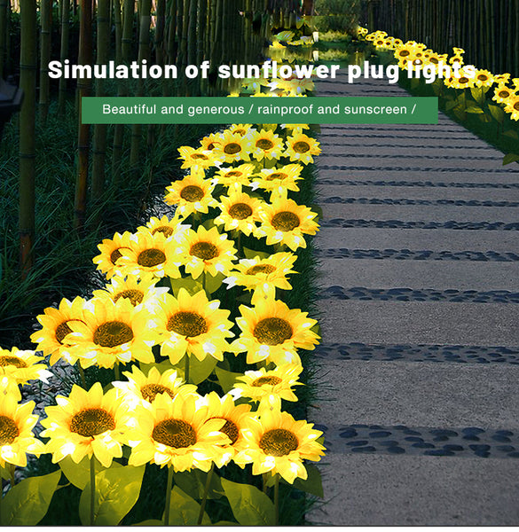 Solar Sunflower Garden Lights-ToShay.org