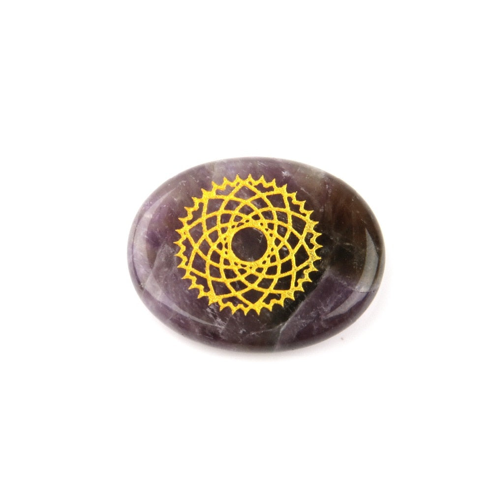 Chakra Symbols Palm Stones-ToShay.org