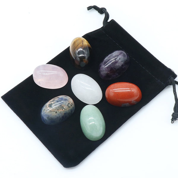 Mixed Crystal Chakra Palm Stones-ToShay.org