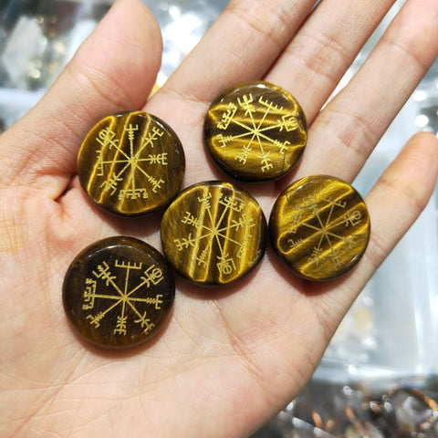 Yellow Tiger Eye Compass Stone-ToShay.org