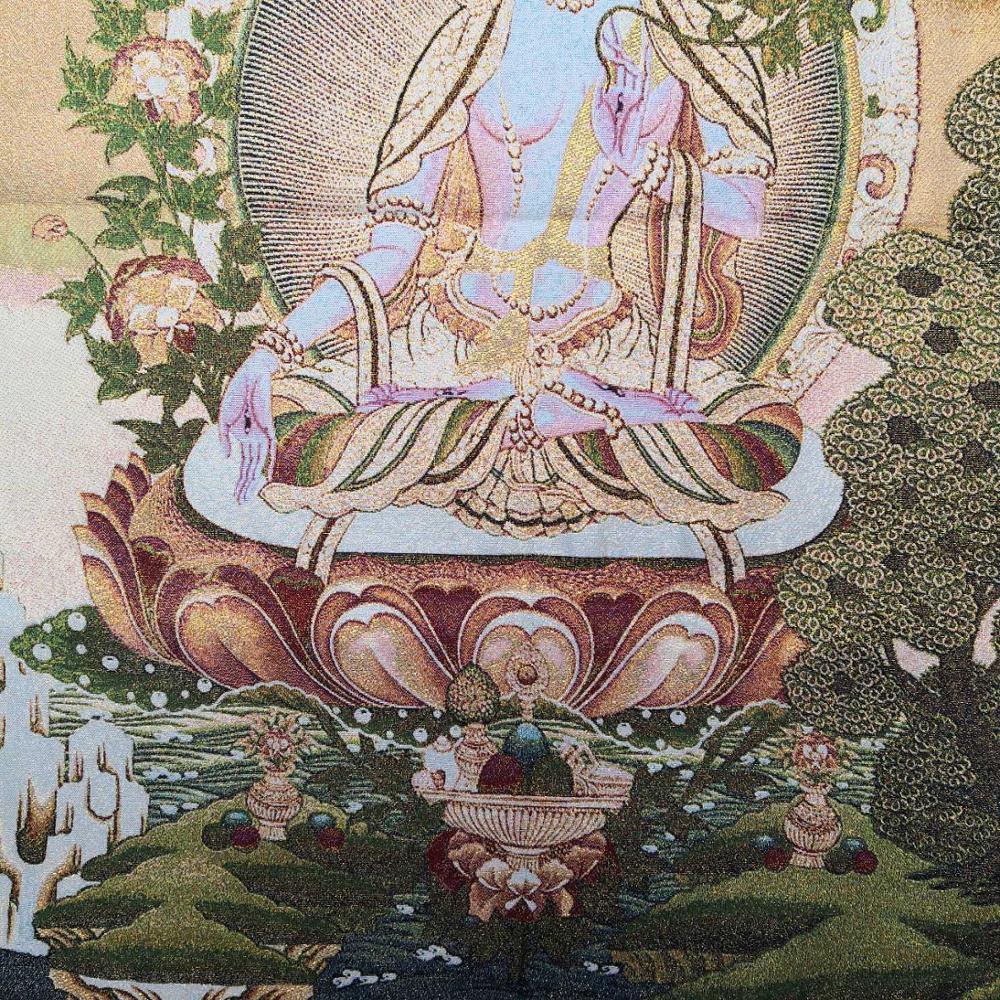 Thangka White Tara Buddha-ToShay.org