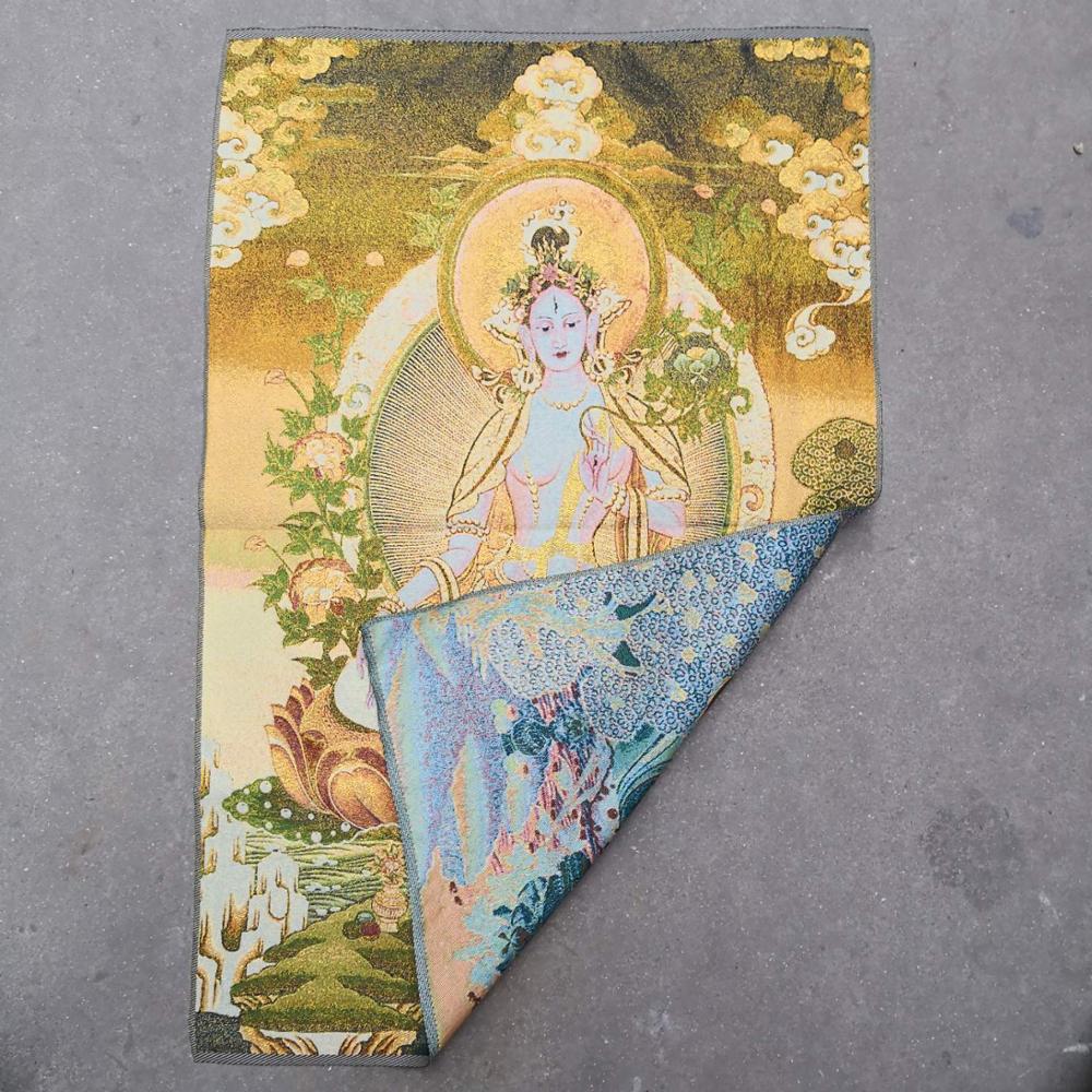 Thangka White Tara Buddha-ToShay.org