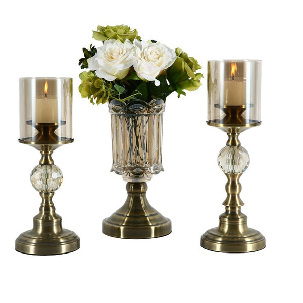 Bronze Crystal Candle Stand-ToShay.org