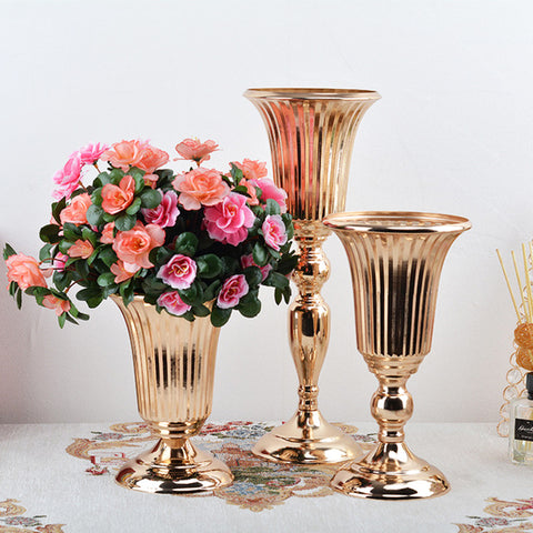 Gold Flower Vases-ToShay.org