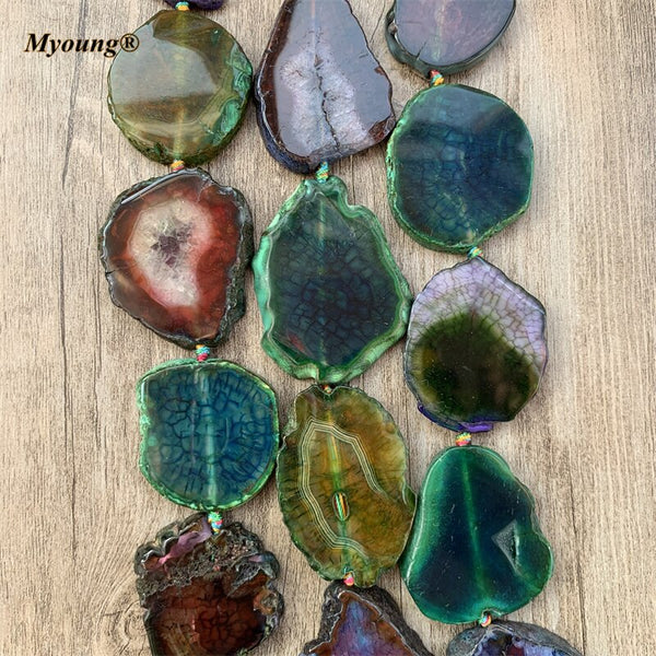Mixed Agate Slice Beads-ToShay.org