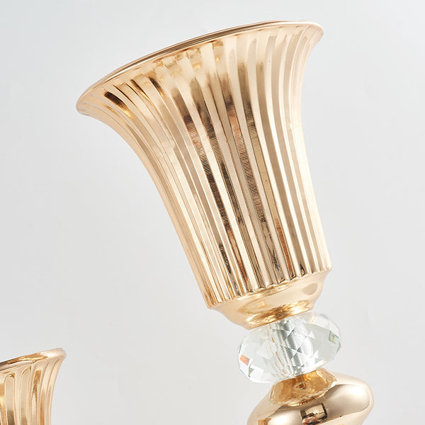 Gold Crystal Flower Vase-ToShay.org