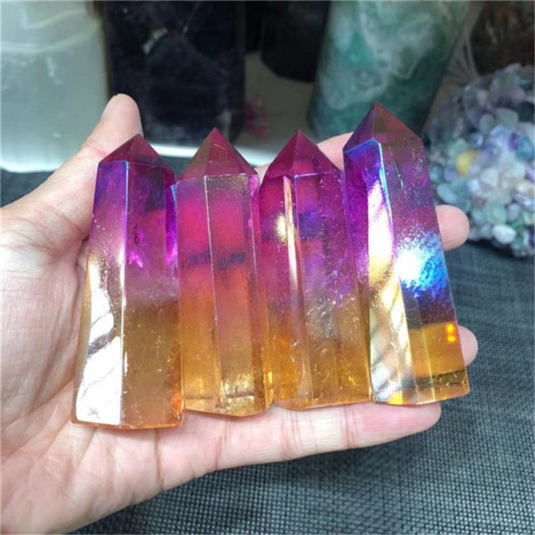 Purple Orange Aura Crystal-ToShay.org