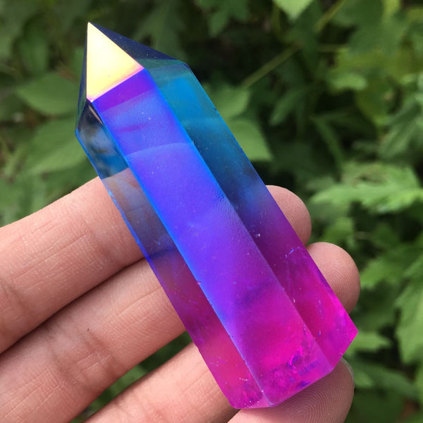 Blue Purple Aura Crystal Wands-ToShay.org