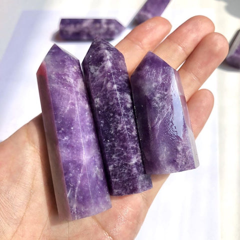Purple Lepidolite Crystal Wand-ToShay.org