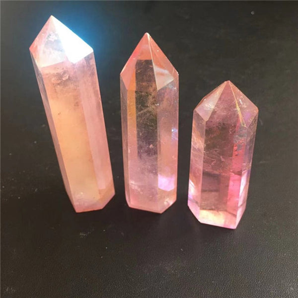 Pink Aura Crystal Wand Points-ToShay.org