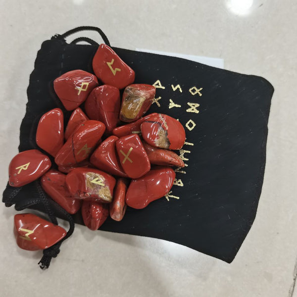 Red Obsidian Rune Stones-ToShay.org