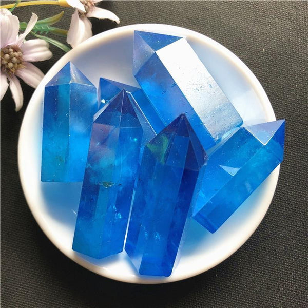 Blue Aura Crystal Wands-ToShay.org