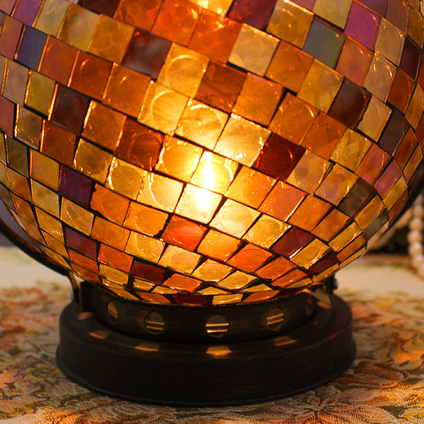 Mosaic Glass Candle Lantern-ToShay.org