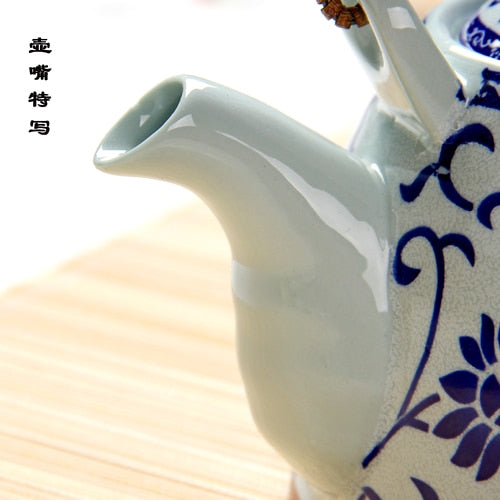 Blue White Glazed Porcelain Teapot-ToShay.org
