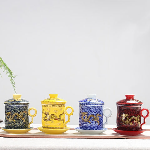 Dragon Glazed Ceramic Mugs-ToShay.org