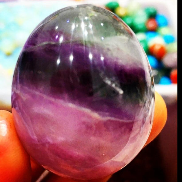 Purple Fluorite Crystal Egg-ToShay.org