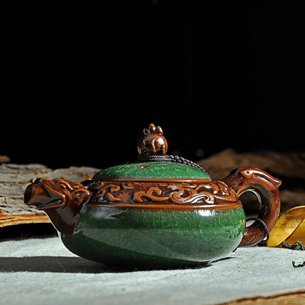 Dragon Crackle Glaze Ceramic Tea Set-ToShay.org