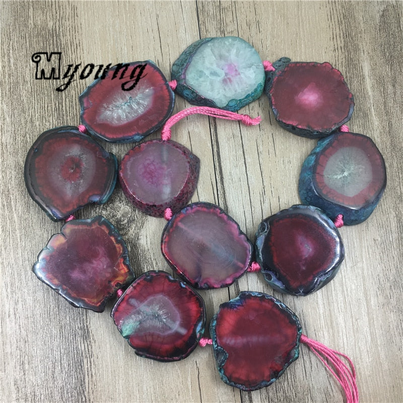 Red Agate Slice Beads-ToShay.org