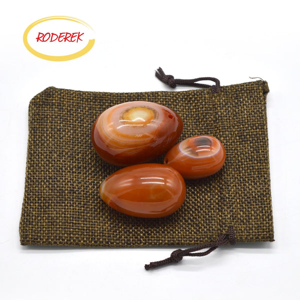 Red Agate Stone Egg Set-ToShay.org