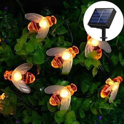 Solar Bee Ladybug String Lights-ToShay.org
