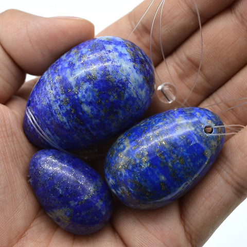 Blue Lapis Lazuli Drilled Egg-ToShay.org