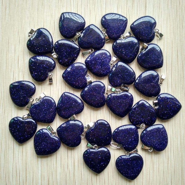 Mixed Crystal Heart Pendants-ToShay.org