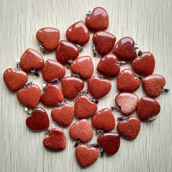 Mixed Crystal Heart Pendants-ToShay.org