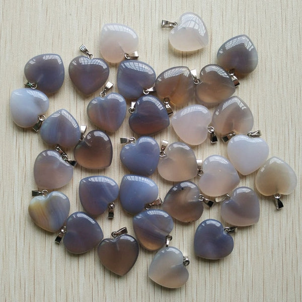 Mixed Crystal Heart Pendants-ToShay.org