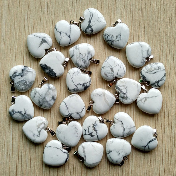 Mixed Crystal Heart Pendants-ToShay.org