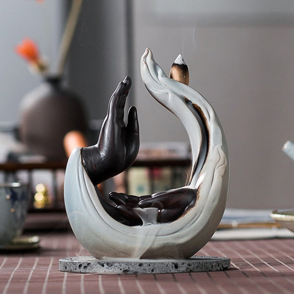 Buddha Hands Backflow Incense Burner-ToShay.org