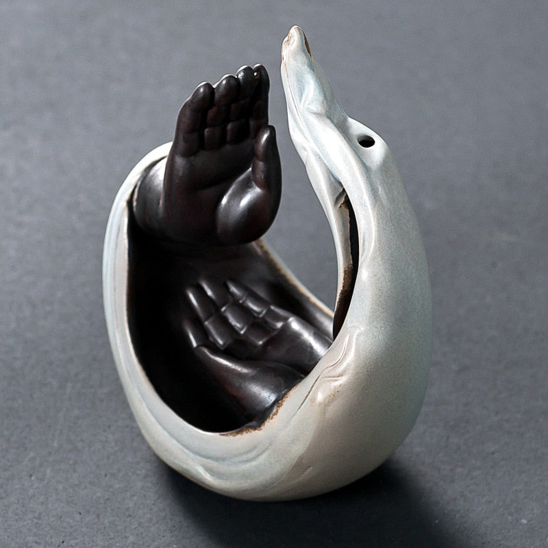 Buddha Hands Backflow Incense Burner-ToShay.org