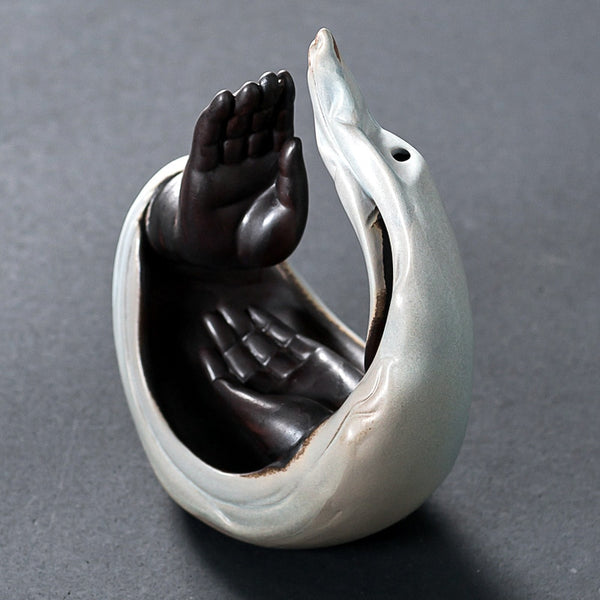 Buddha Hands Backflow Incense Burner-ToShay.org
