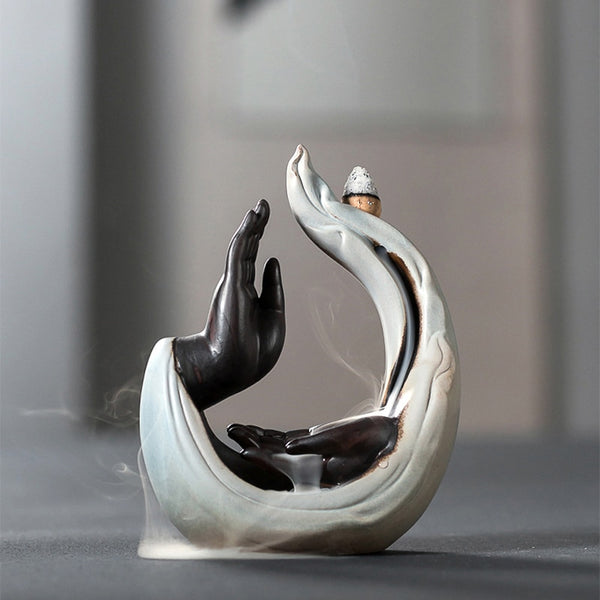 Buddha Hands Backflow Incense Burner-ToShay.org