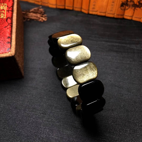 Black Gold Obsidian Bracelet-ToShay.org