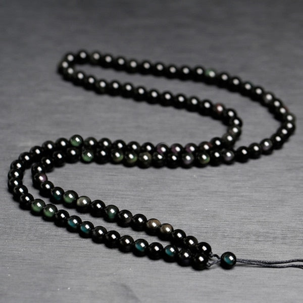 Mixed Obsidian Bead Necklace-ToShay.org