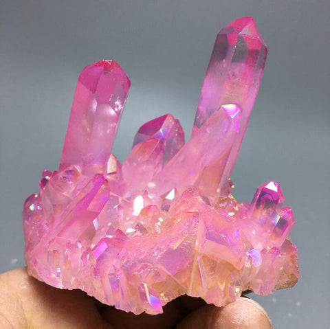 Pink Angel Aura Crystal Cluster-ToShay.org