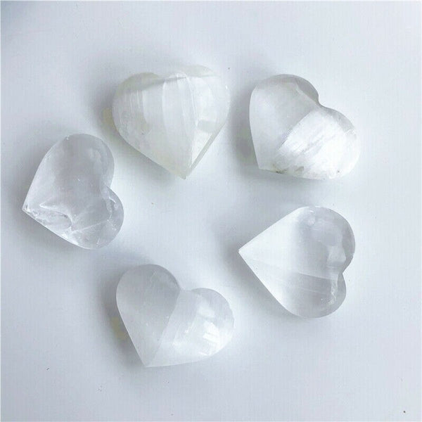 White Selenite Heart-ToShay.org