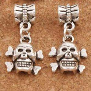 Silver Skull Crossbones Charms-ToShay.org