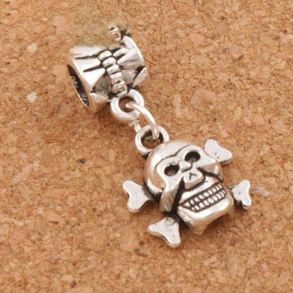 Silver Skull Crossbones Charms-ToShay.org